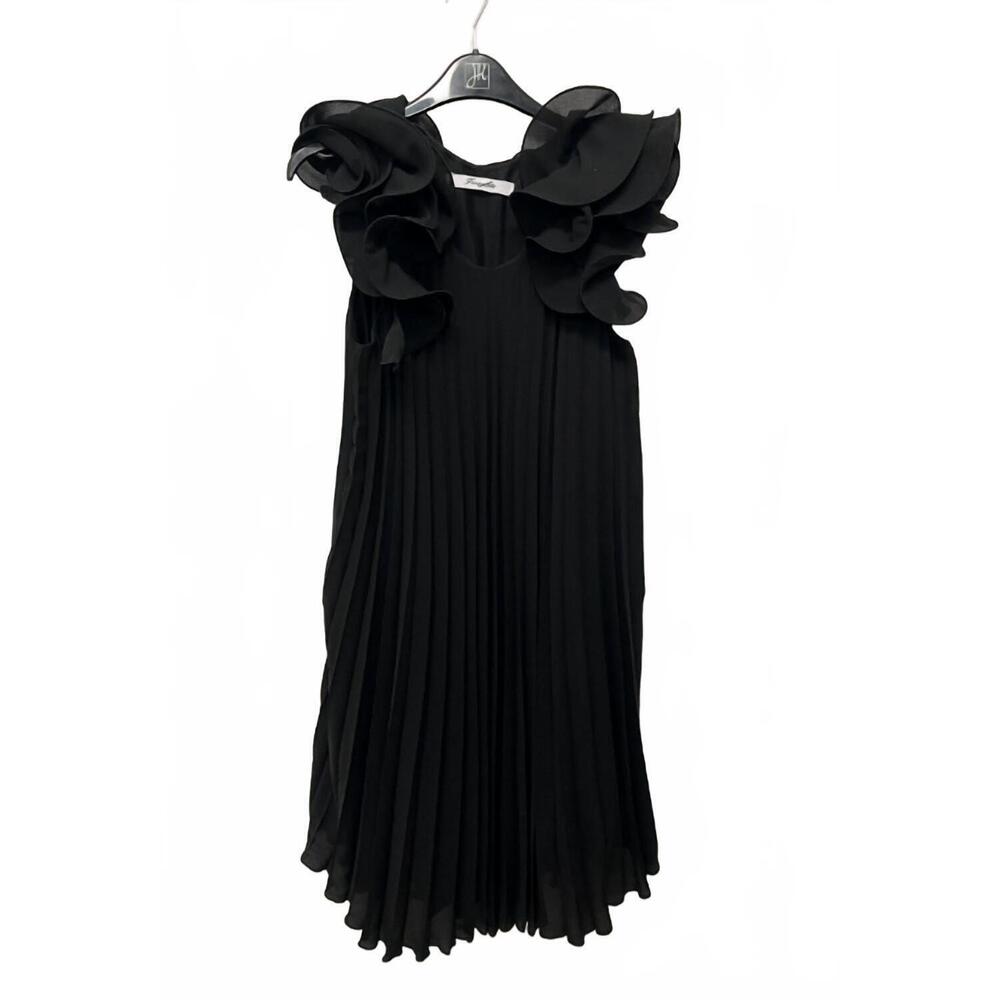 NEW FORSYTHIA women's short pleated cocktail dress in black